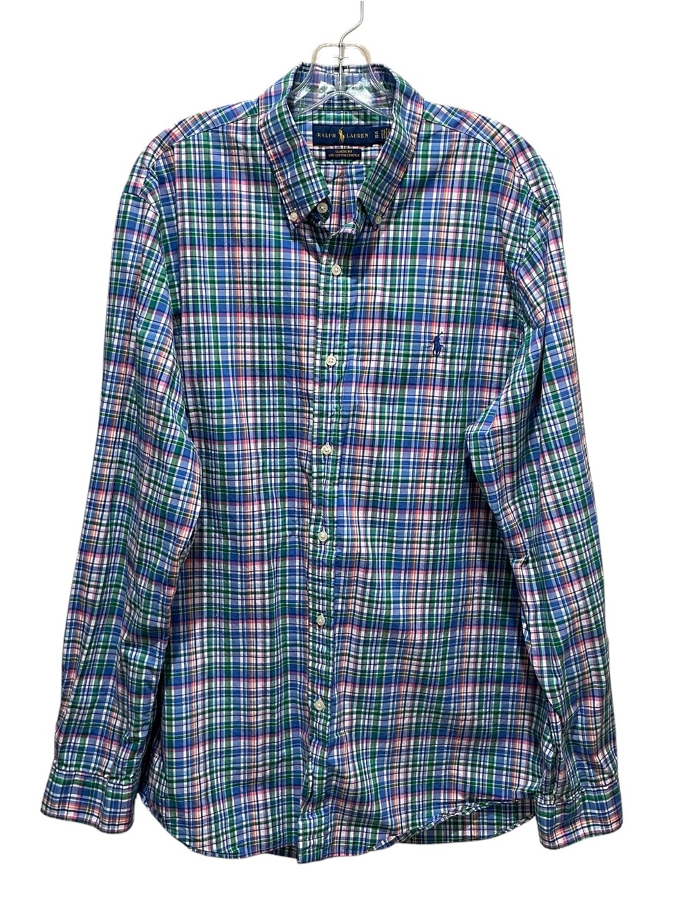 Ralph Lauren Classic Fit Plaid Button Down Shirt Top Multicolor Men’s Size XL